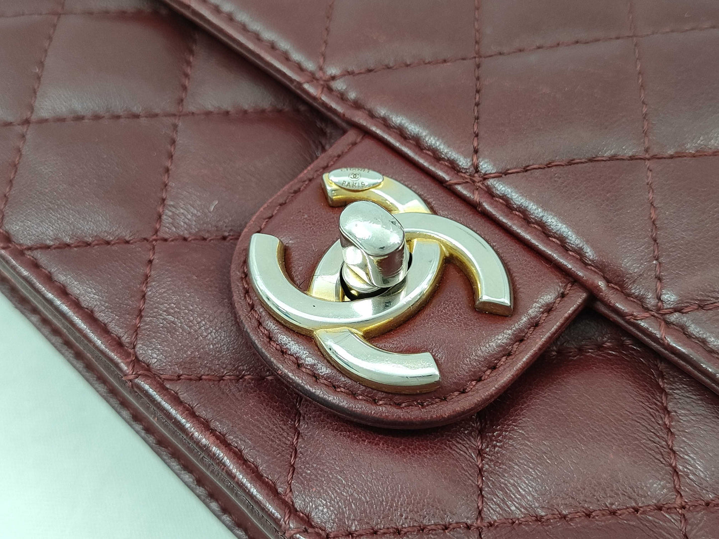 CHANEL Lambskin Matelasse Chain Shoulder Bag No. 18