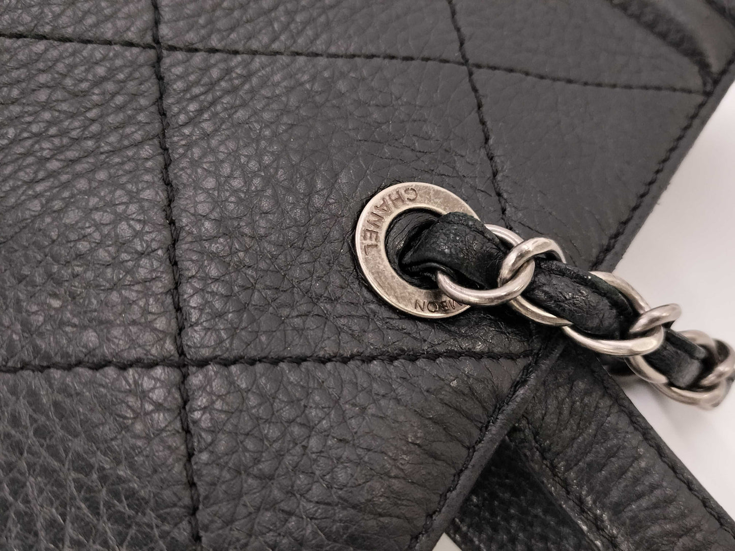 CHANEL 26261327 Calfskin Chain Tote 2-Way Tote Bag, No. 26