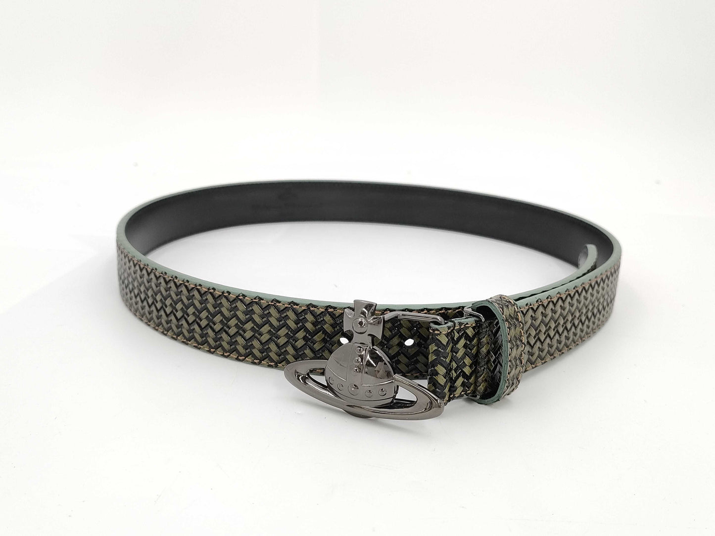 Vivienne Westwood Men's Leather Belt with Orb Buckle