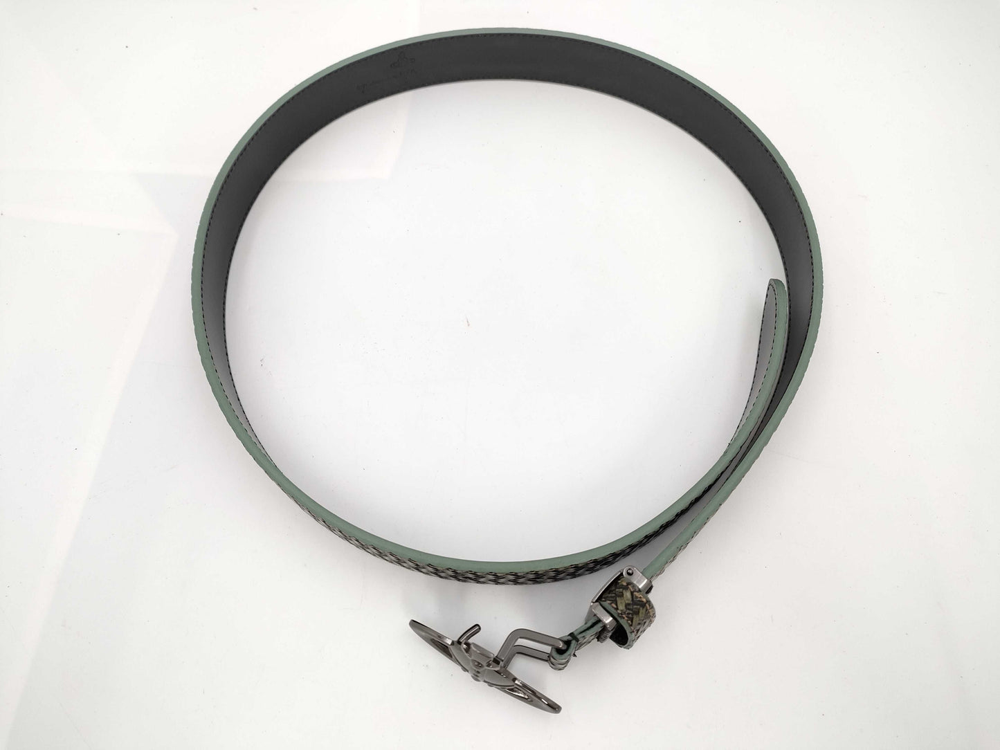 Vivienne Westwood Men's Leather Belt with Orb Buckle