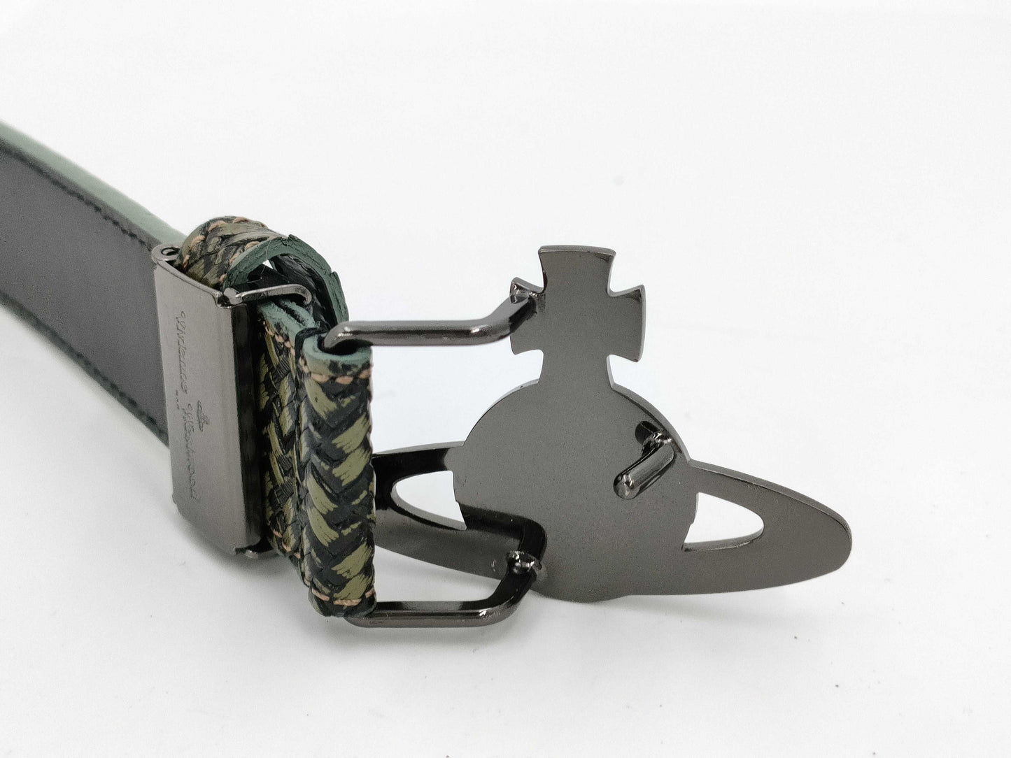 Vivienne Westwood Men's Leather Belt with Orb Buckle