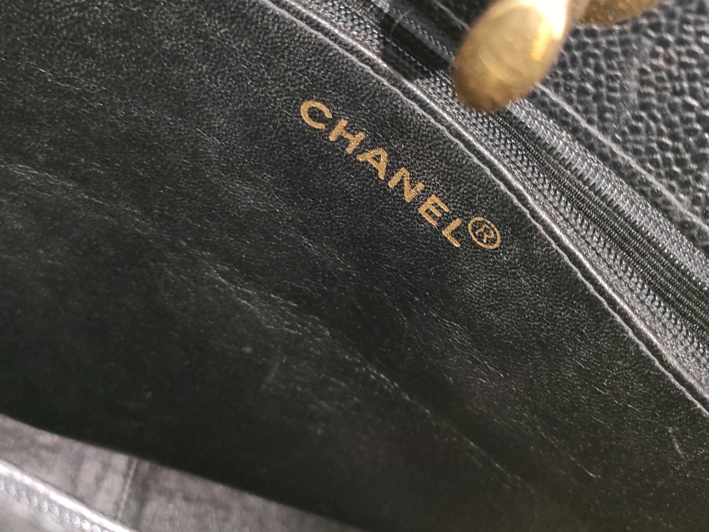 CHANEL Caviar Skin Matelasse Deca Coco Tote Turnlock Handbag