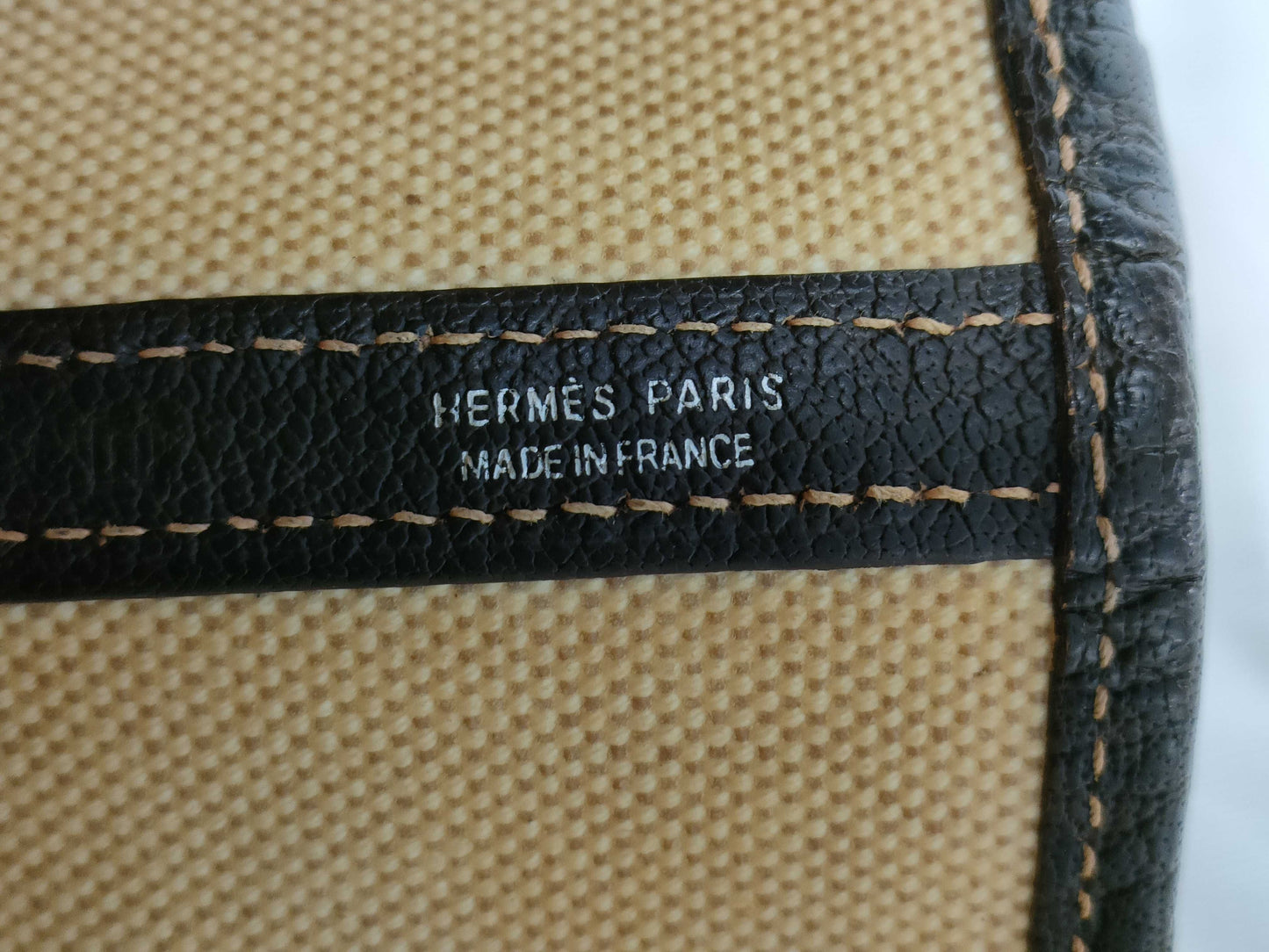 HERMES Garden Party Toile H x Buffle 2004 Tote Bag
