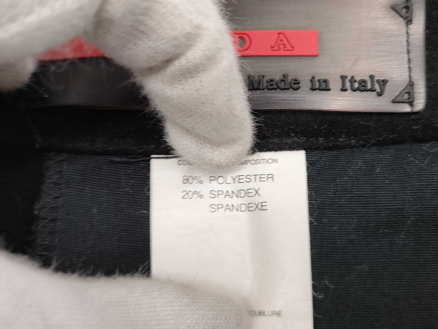 PRADA Prada Sport Rubber Logo Pants Black Pants