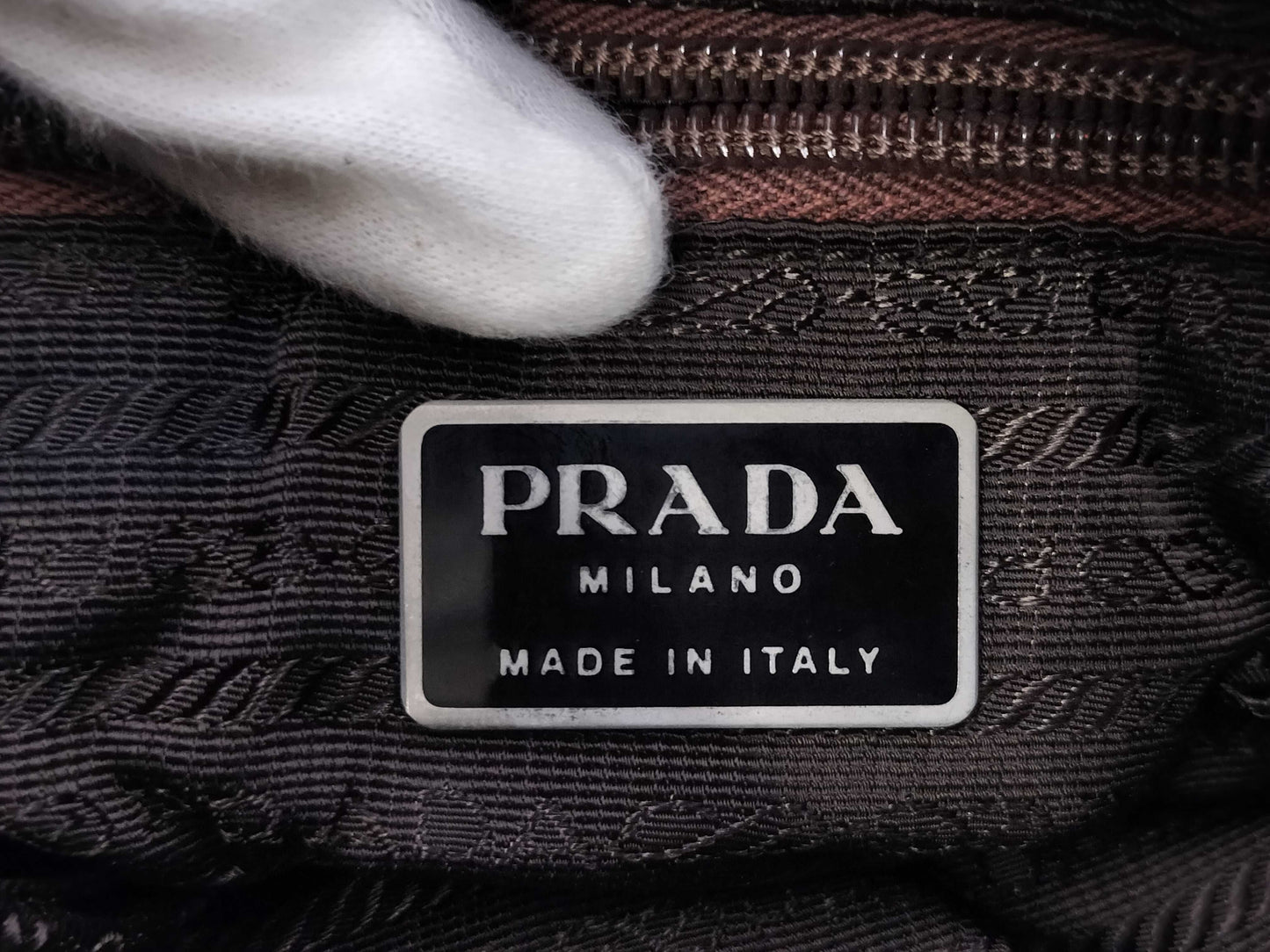PRADA Nylon Khaki Mini Backpack