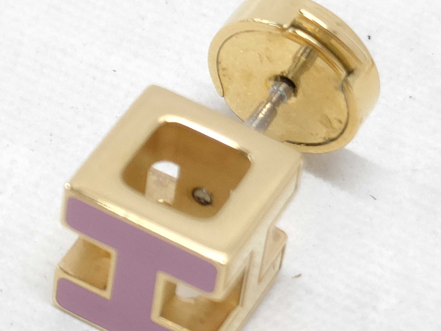 HERMES H Cube Earrings