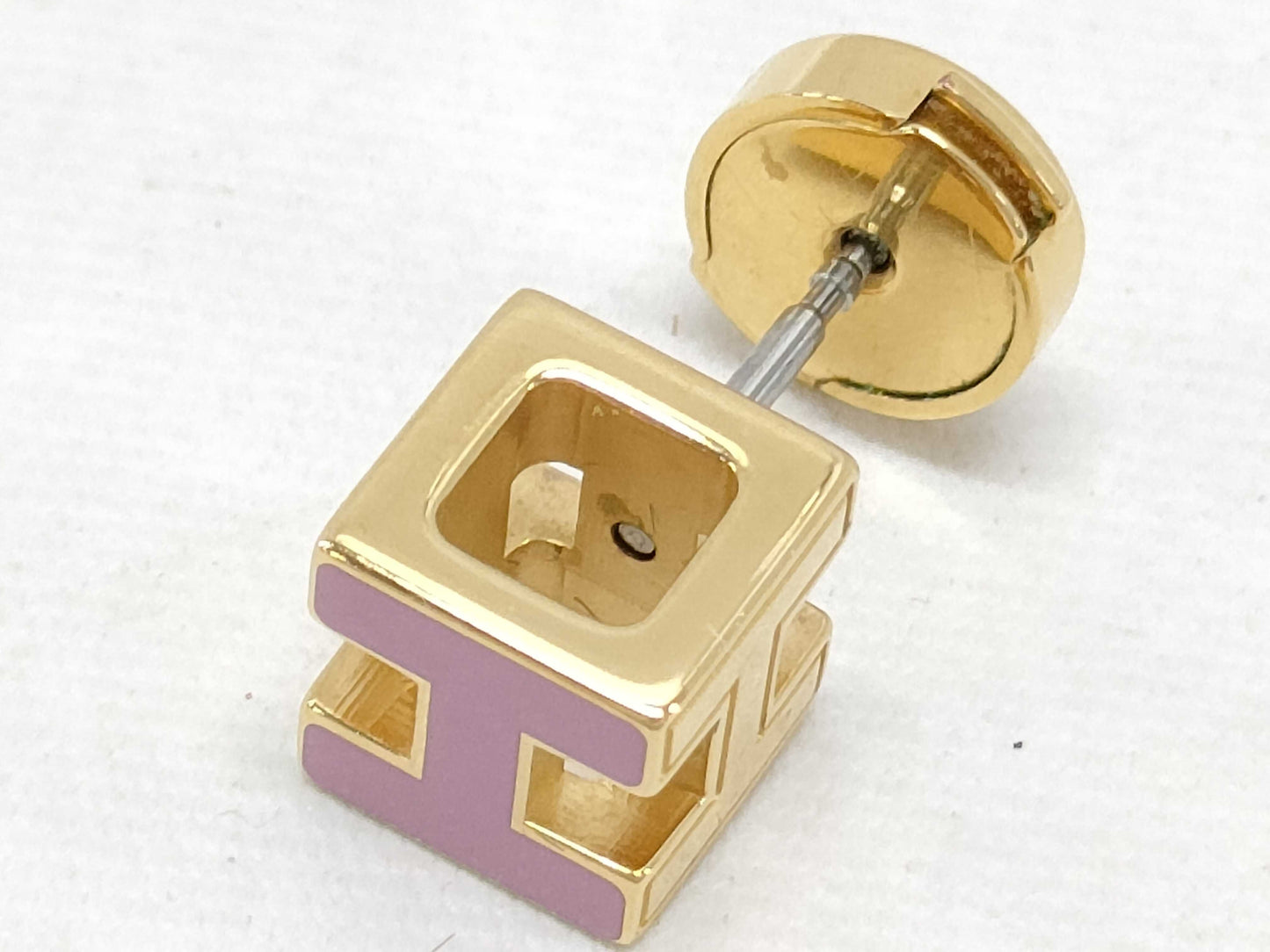 HERMES H Cube Earrings