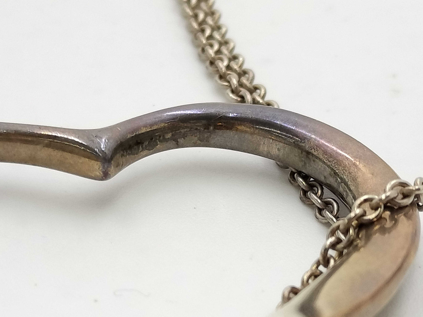 Tiffany & Co. Open Heart Sterling Silver 925 Necklace, 12.9g