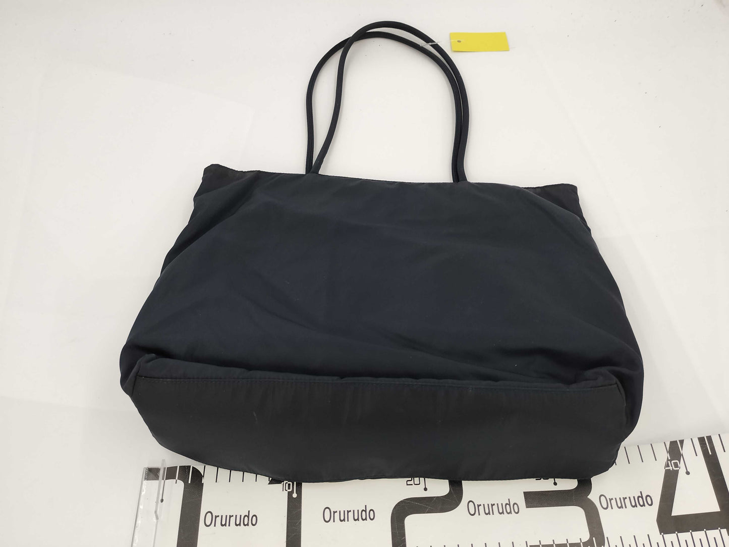 PRADA nylon handbag/black/with sticker/handbag