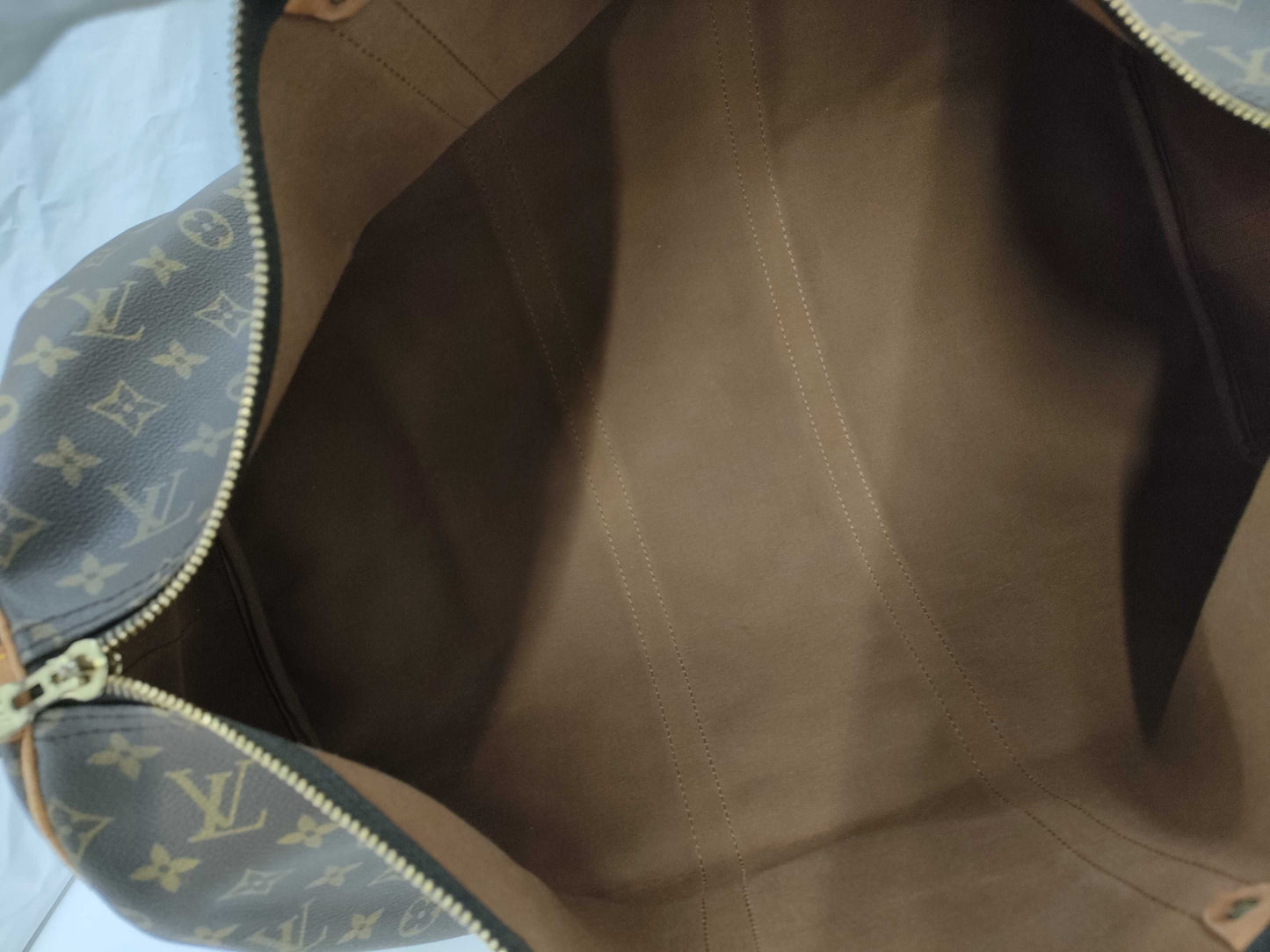 LOUIS VUITTON Monogram Keepall Bandouliere 55 Boston Bag