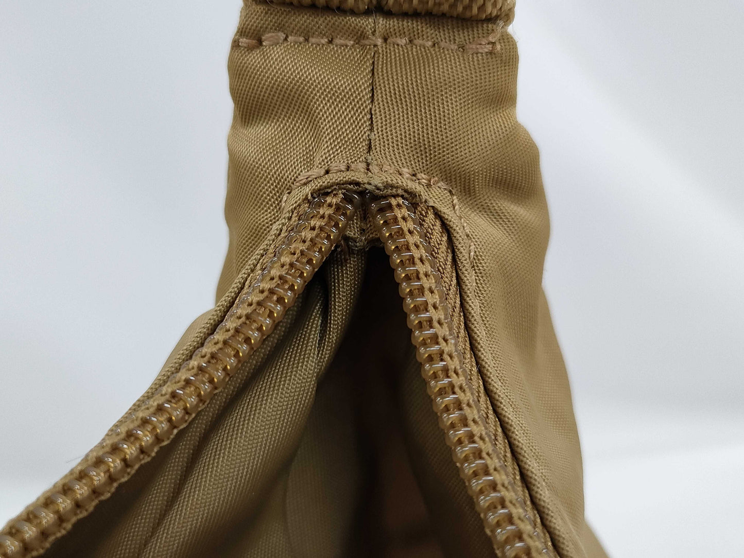 PRADA Nylon Accessory Pouch Beige Handbag