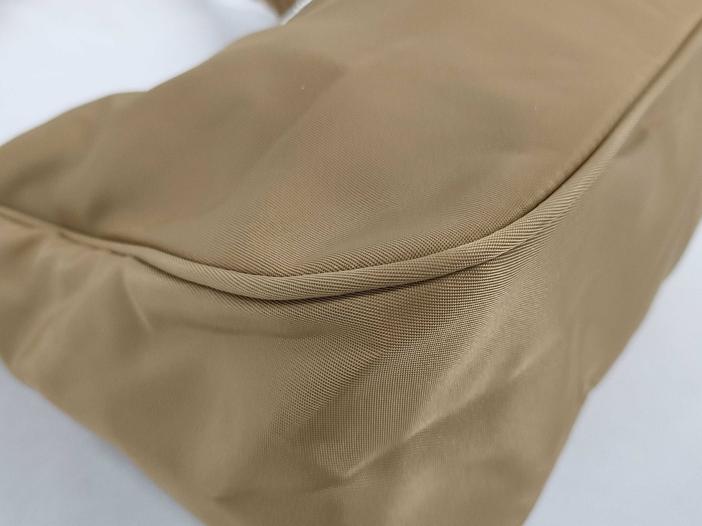 PRADA Nylon Accessory Pouch Beige Handbag