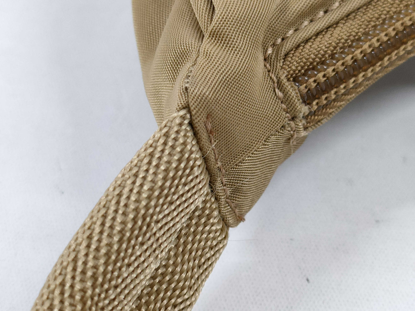 PRADA Nylon Accessory Pouch Beige Handbag