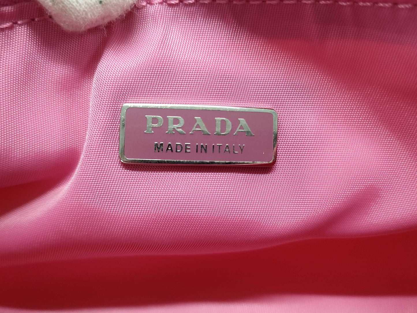 PRADA Nylon Accessory Pink Handbag