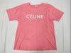 CELINE Logo Print T-Shirt, Eddie Style, Pink/2X68167671Q Tops