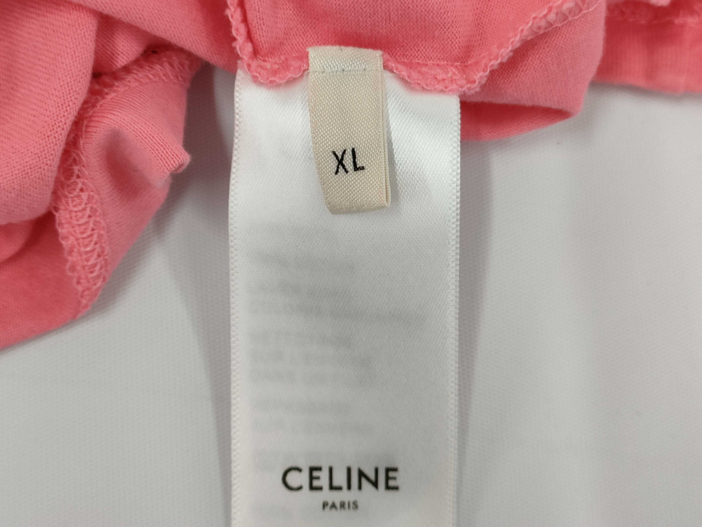 CELINE Logo Print T-Shirt, Eddie Style, Pink/2X68167671Q Tops
