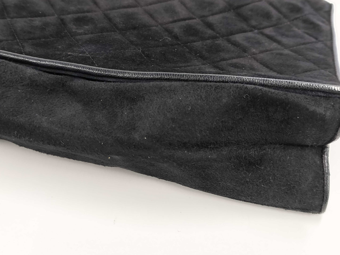 CHANEL Matelasse Coco Mark Suede Chain Shoulder Bag
