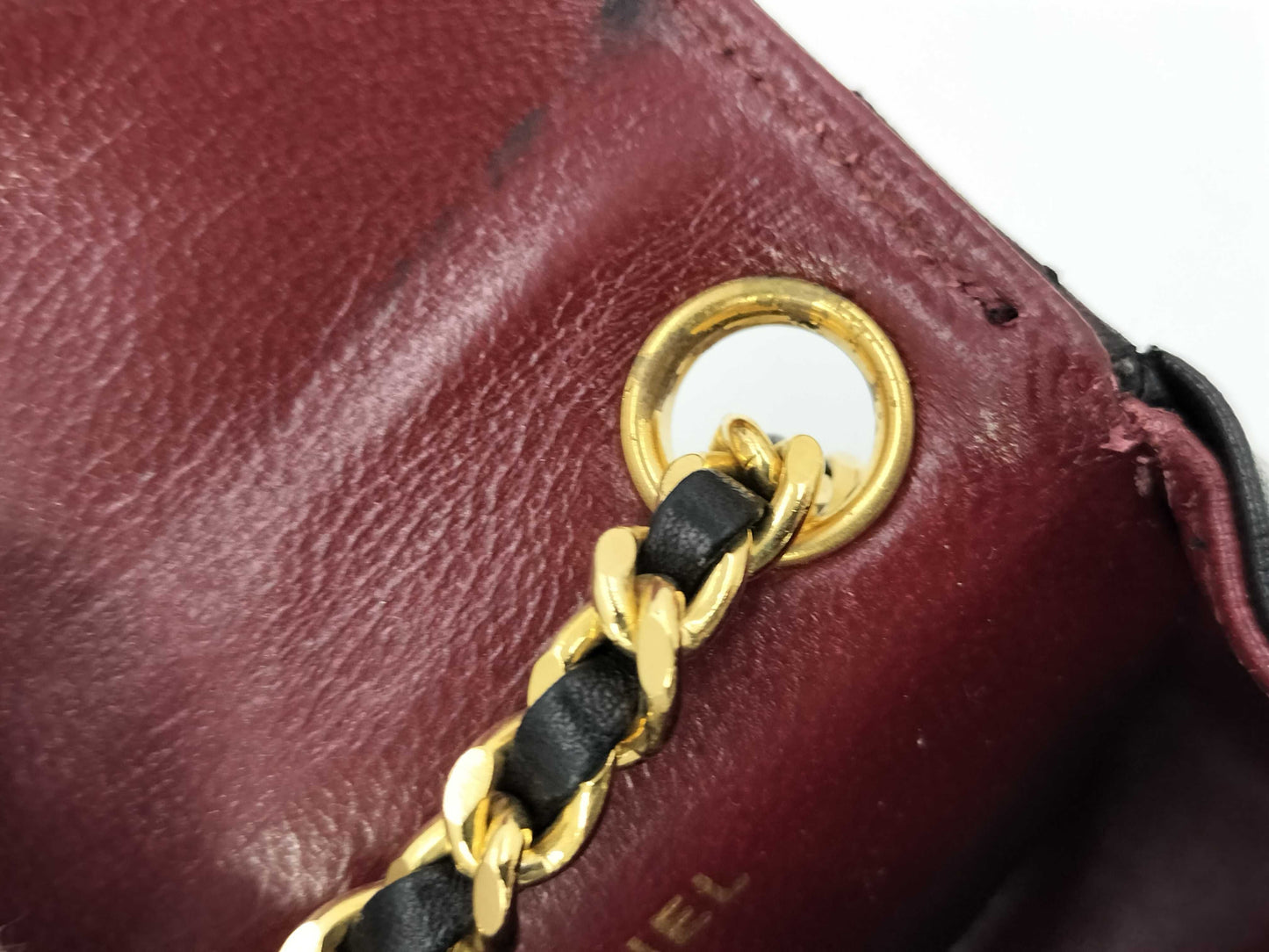 CHANEL Lambskin Mini Matelasse Shoulder Bag with Chain Belt