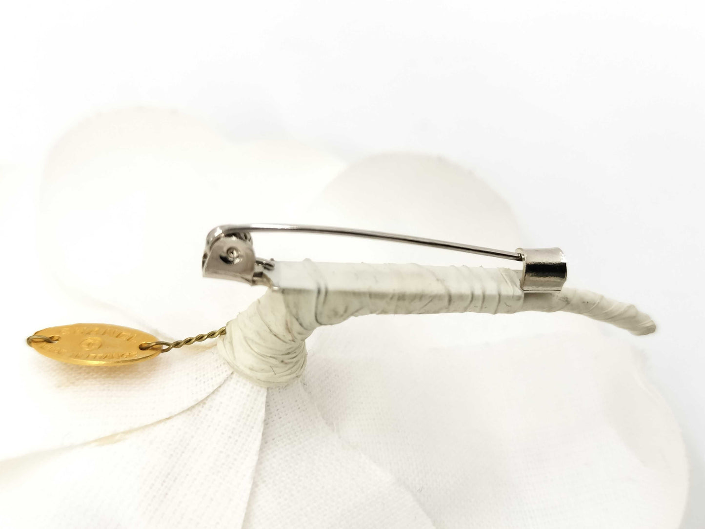 CHANEL Camellia Brooch White Brooch