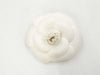 CHANEL Camellia Brooch White Brooch