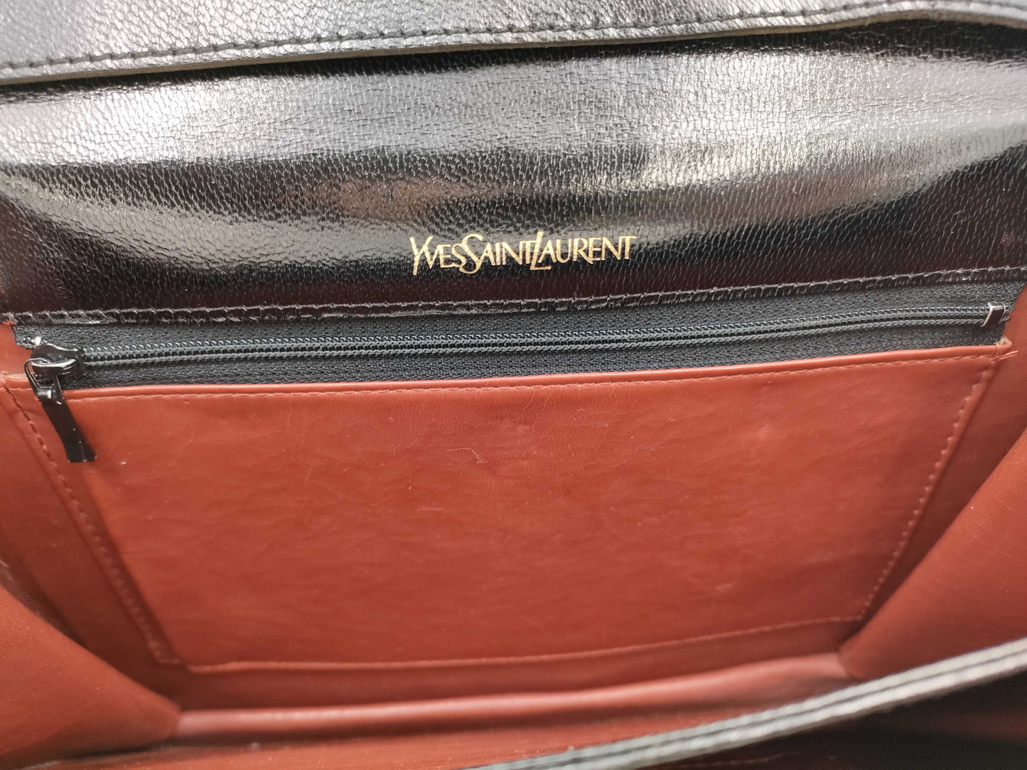 Yves Saint Laurent Vintage 2-Way Y-Stitch Leather Shoulder Bag