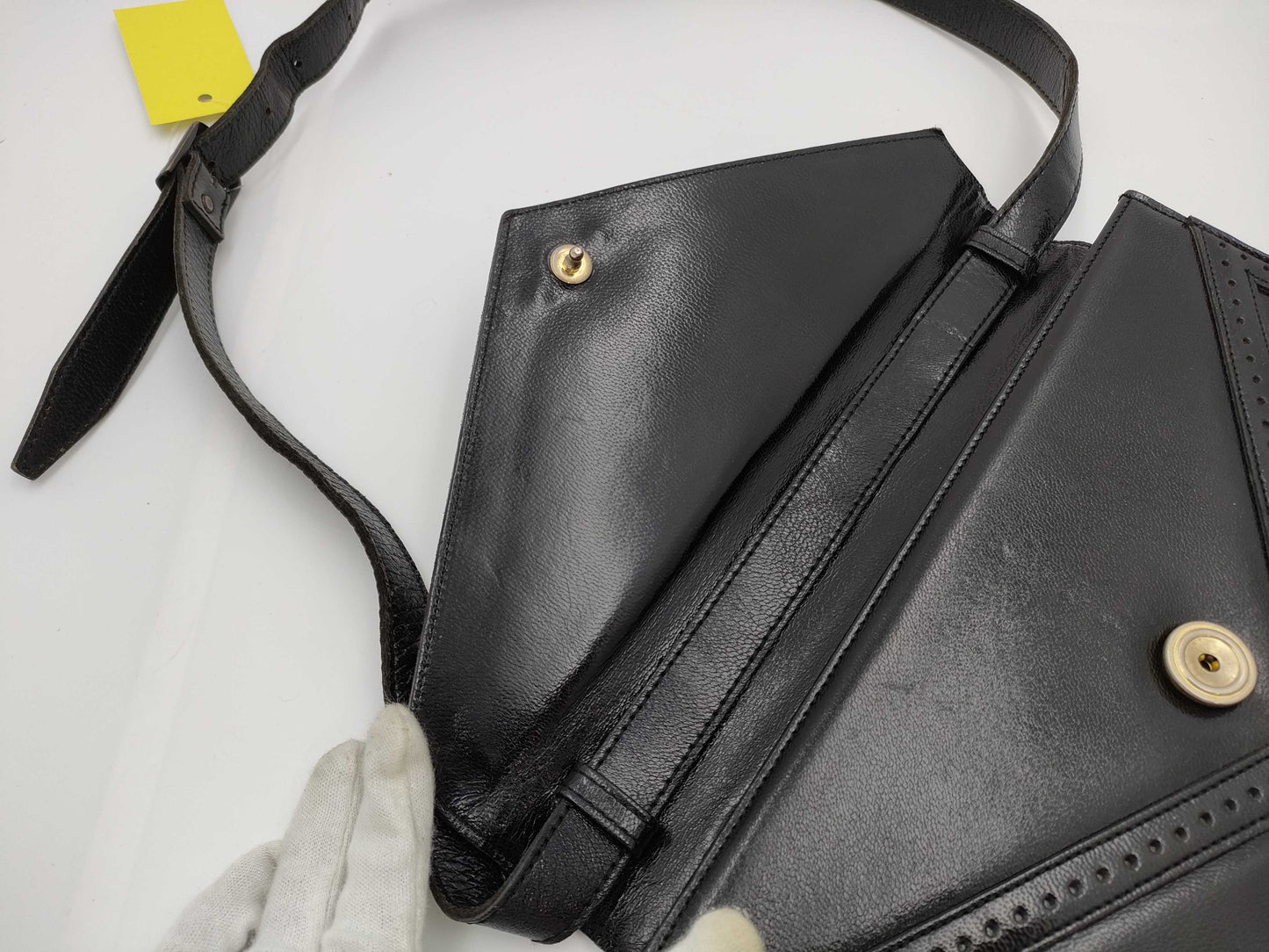 Yves Saint Laurent Vintage 2-Way Y-Stitch Leather Shoulder Bag