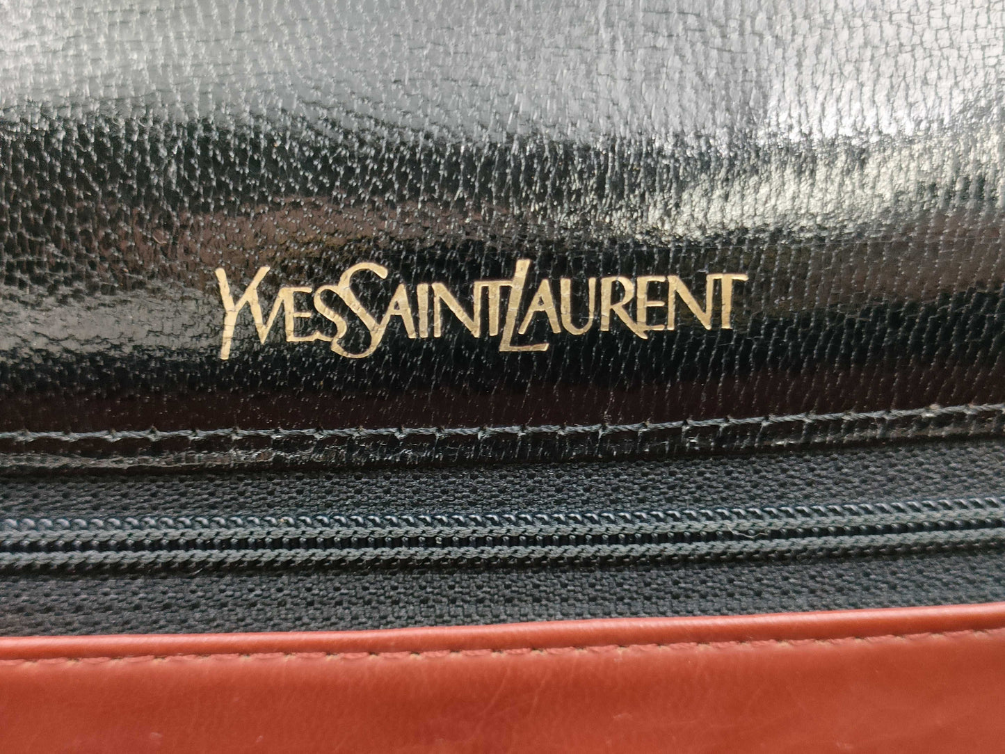 Yves Saint Laurent Vintage 2-Way Y-Stitch Leather Shoulder Bag