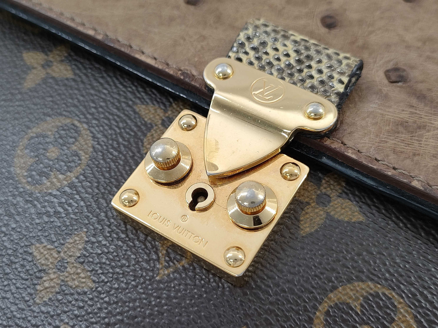 LOUIS VUITTON Monogram Exotic Tote PM Handbag
