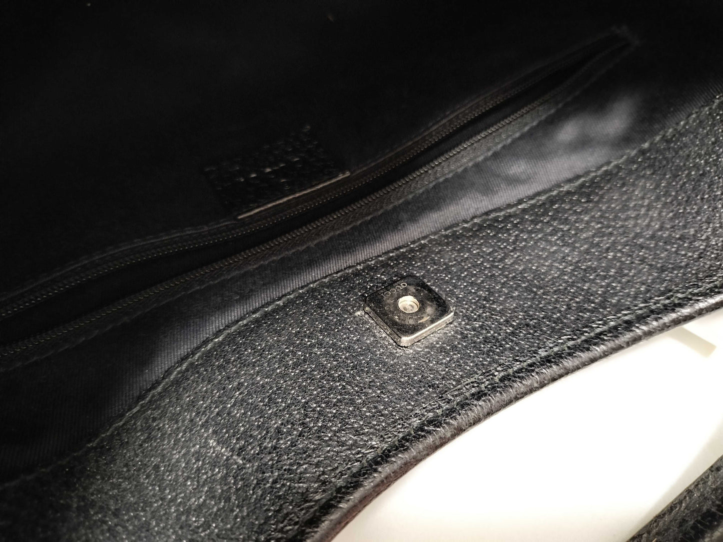 GUCCI Canvas x Leather/Black Handbag