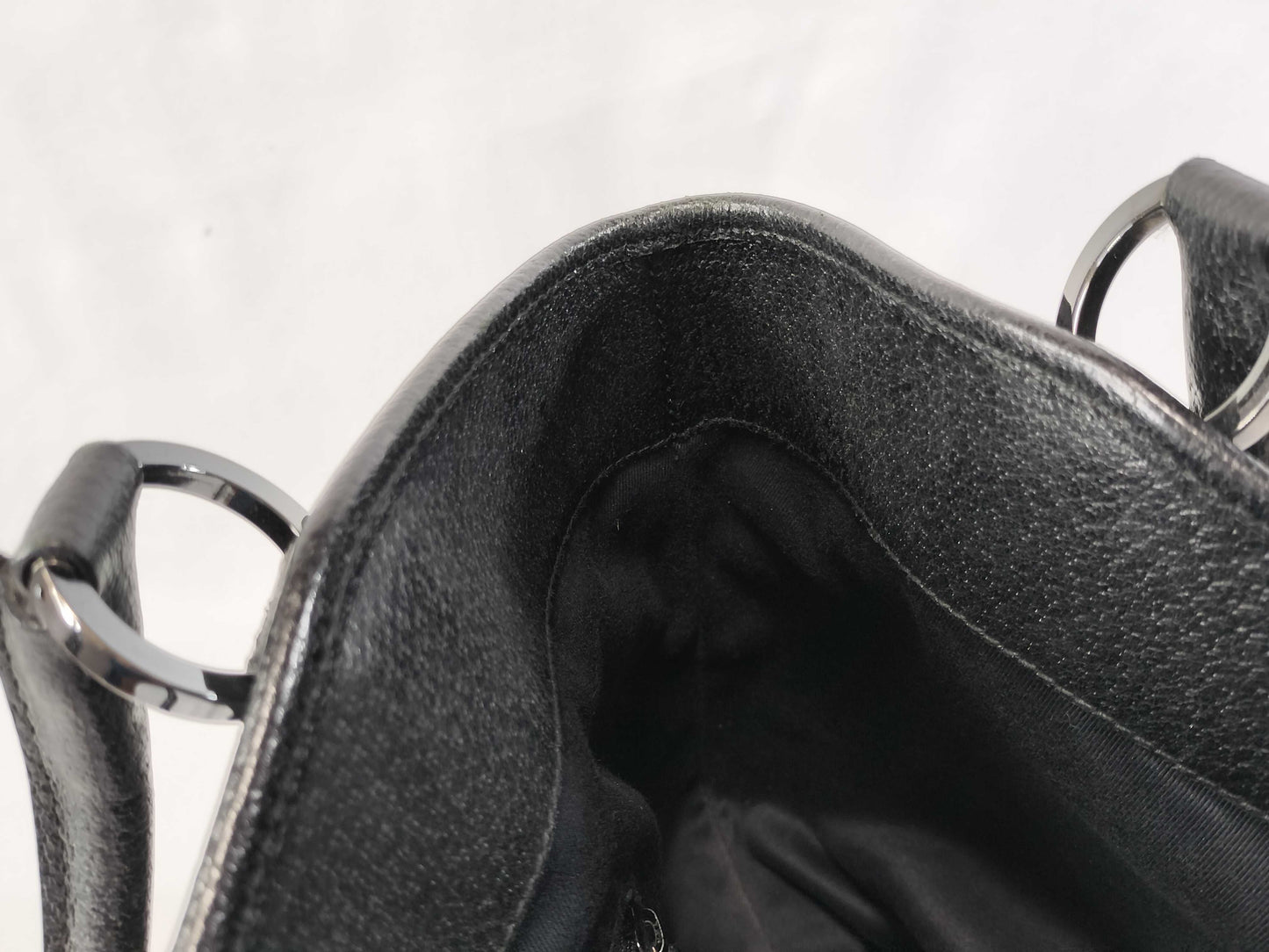 GUCCI Canvas x Leather/Black Handbag