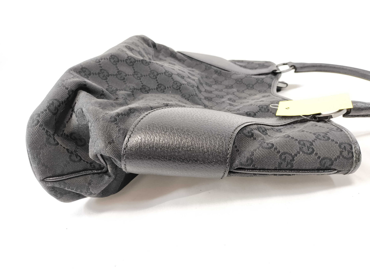 GUCCI Canvas x Leather/Black Handbag