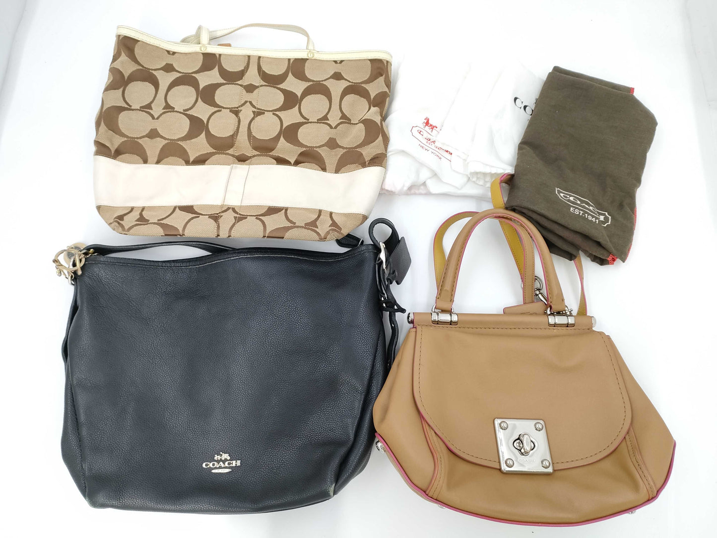 COACH Leather *2 / Signature *1 / 3 Bags Bag