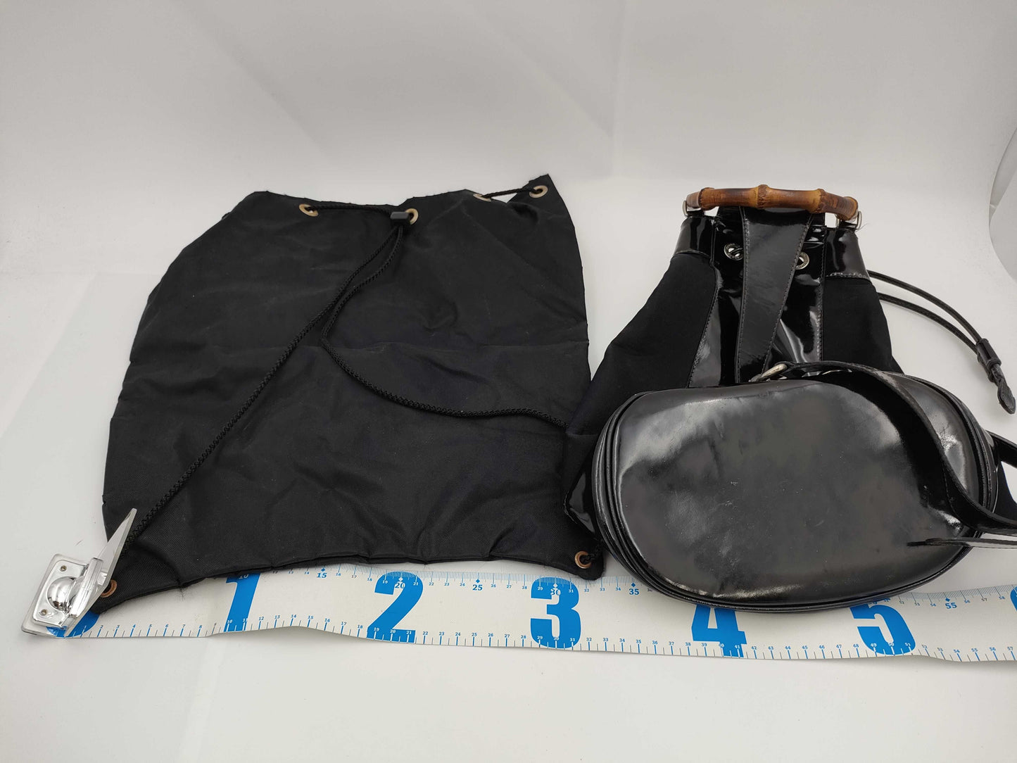 GUCCI Bamboo Patent Leather Suede Crossbody Bag/Dolce & Gabbana Backpack