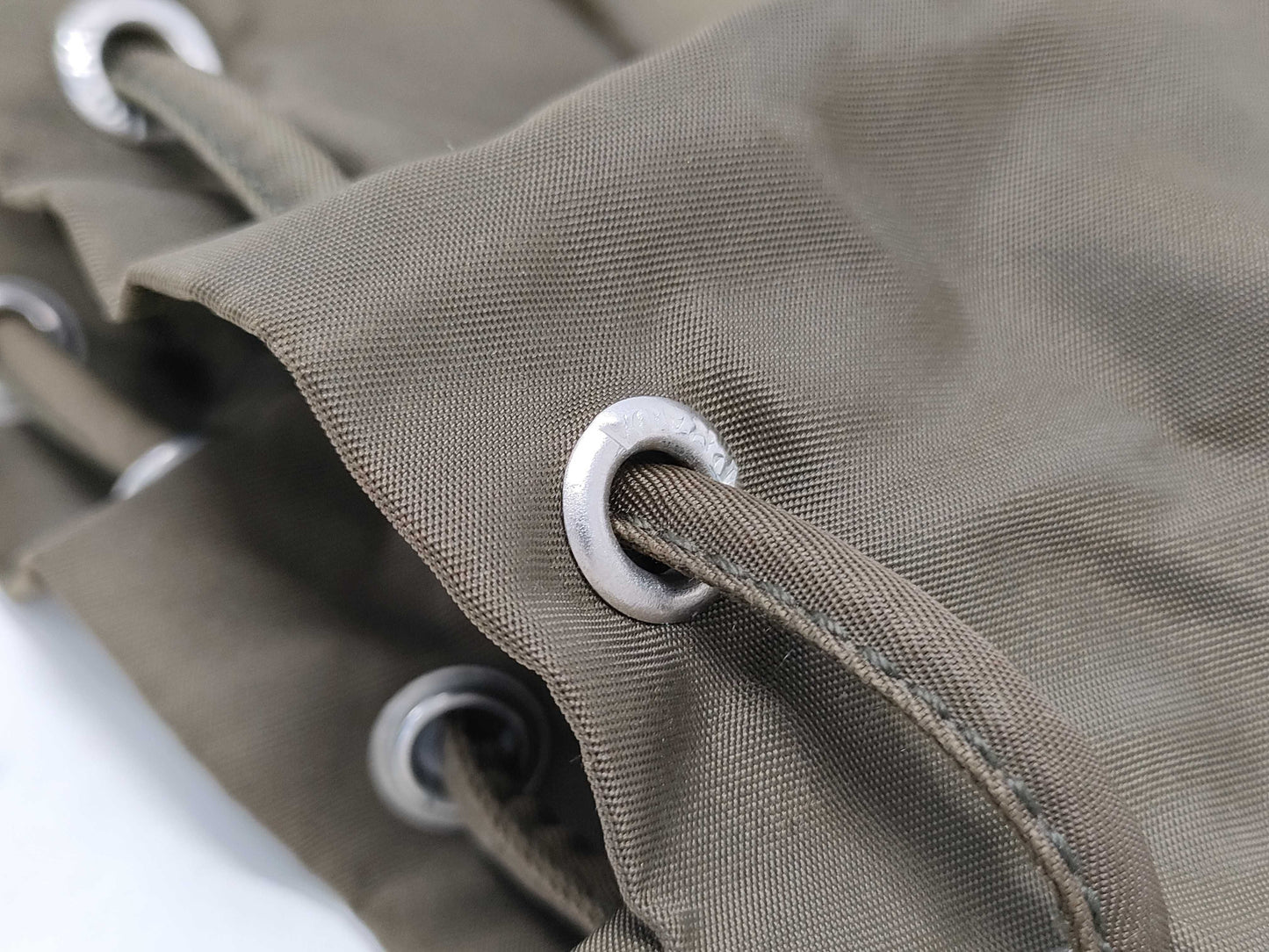 PRADA Nylon Pouch Khaki MV369 Pouch