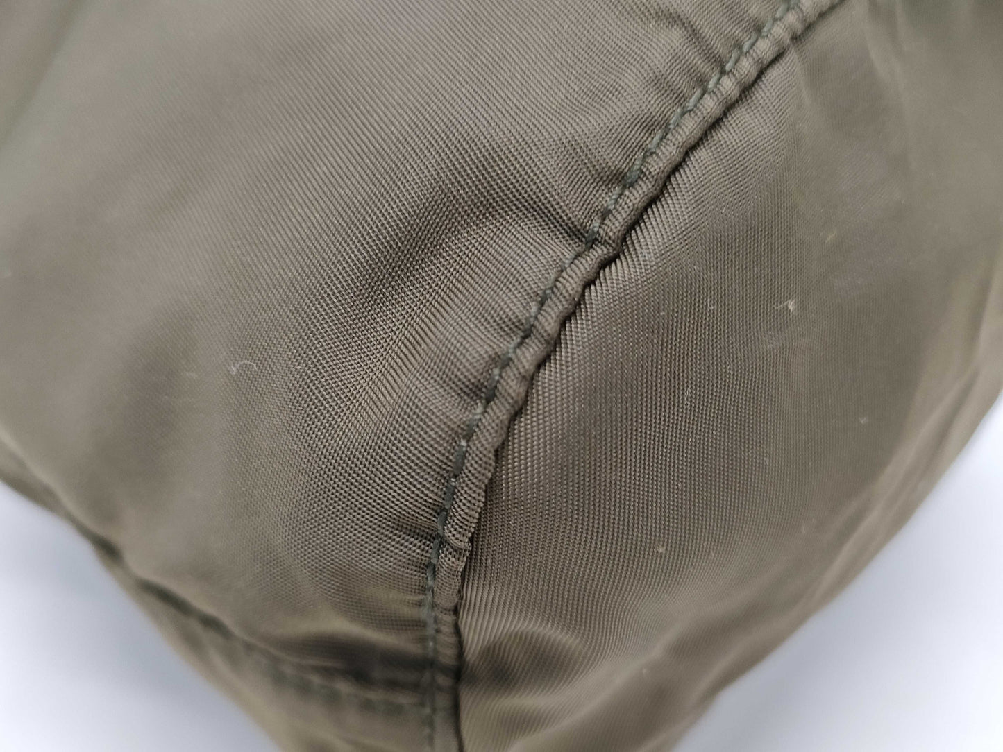 PRADA Nylon Pouch Khaki MV369 Pouch