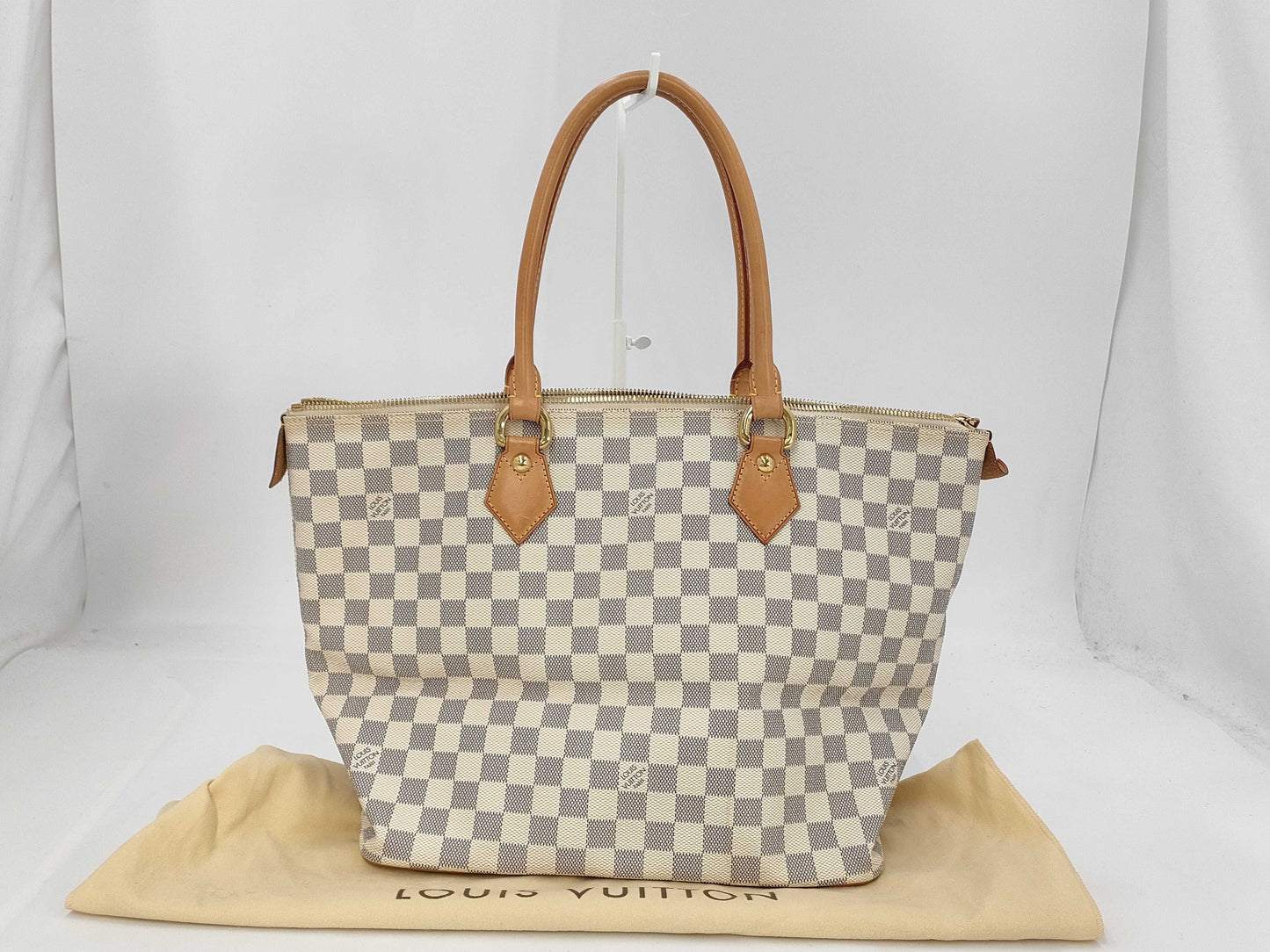 LOUIS VUITTON Damier Azur Saleya MM Tote Bag