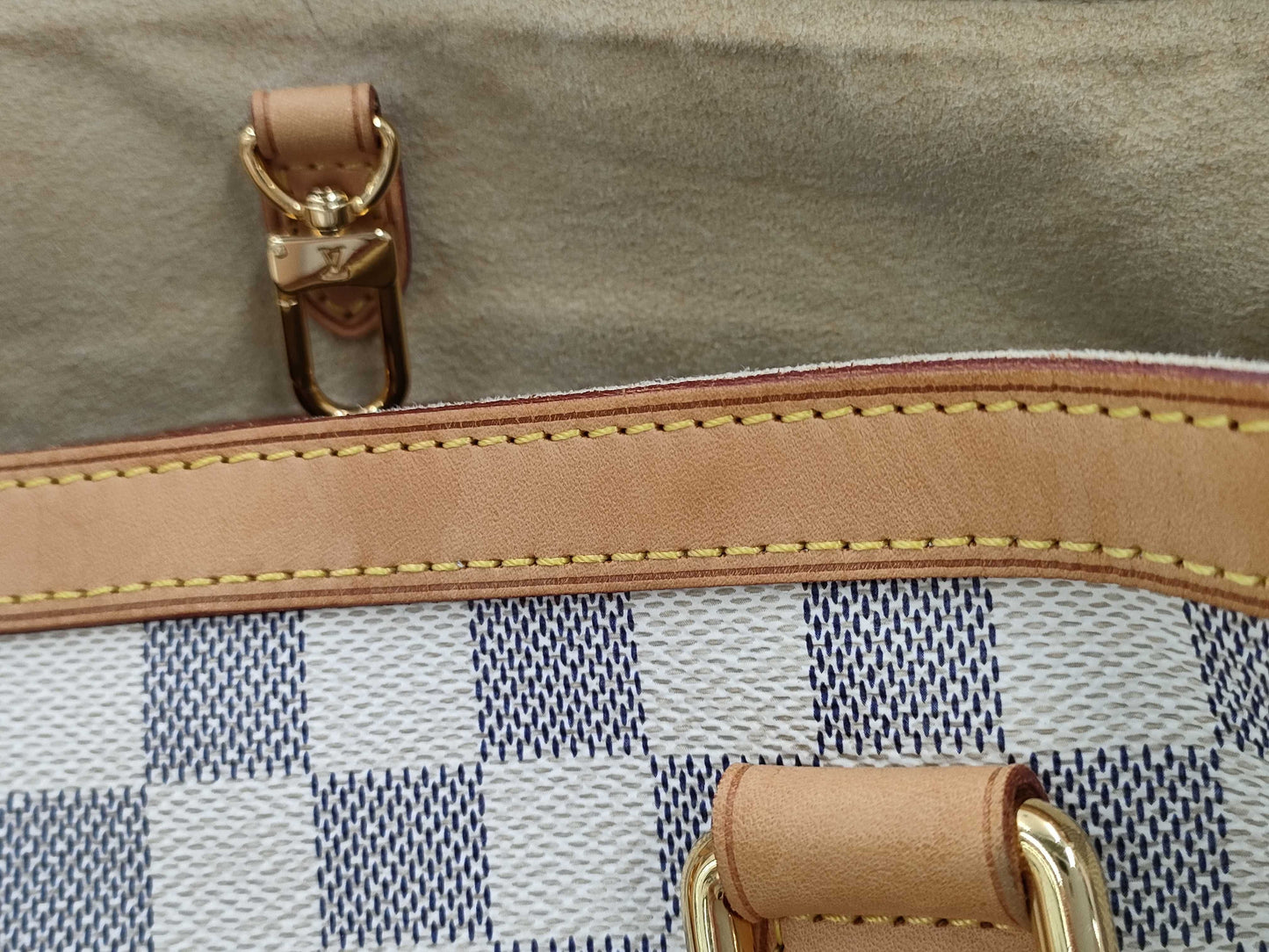 LOUIS VUITTON Damier Azur Hampstead PM Handbag