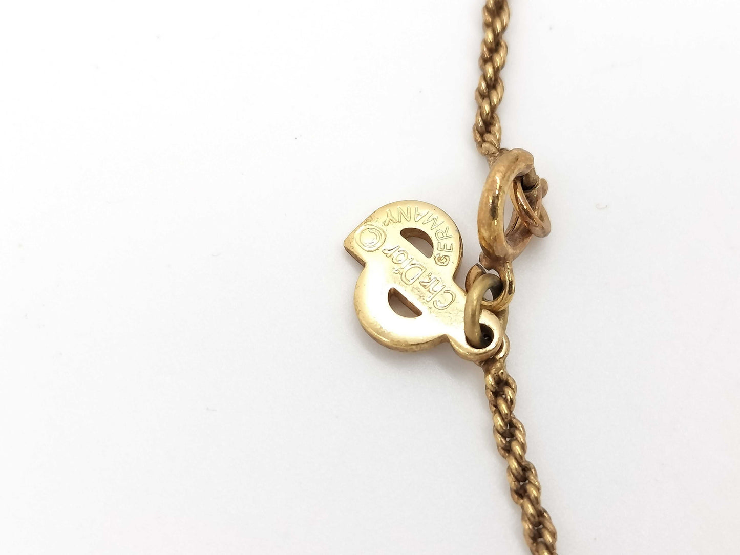 Dior Single Stone Gold Necklace