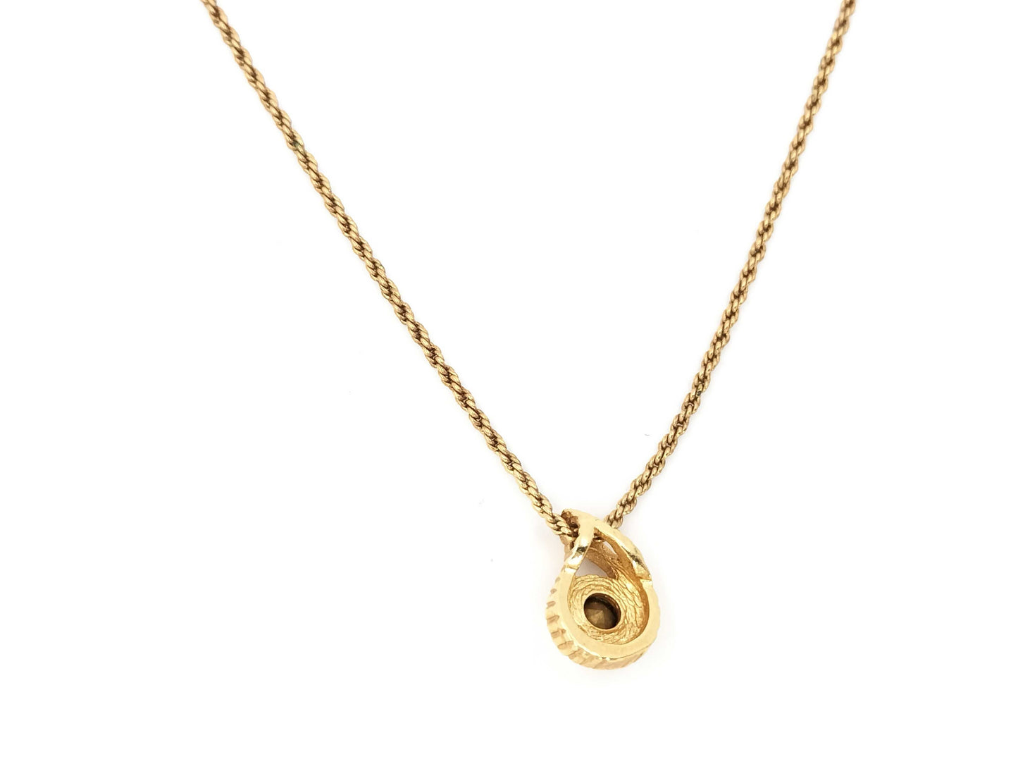 Dior Single Stone Gold Necklace