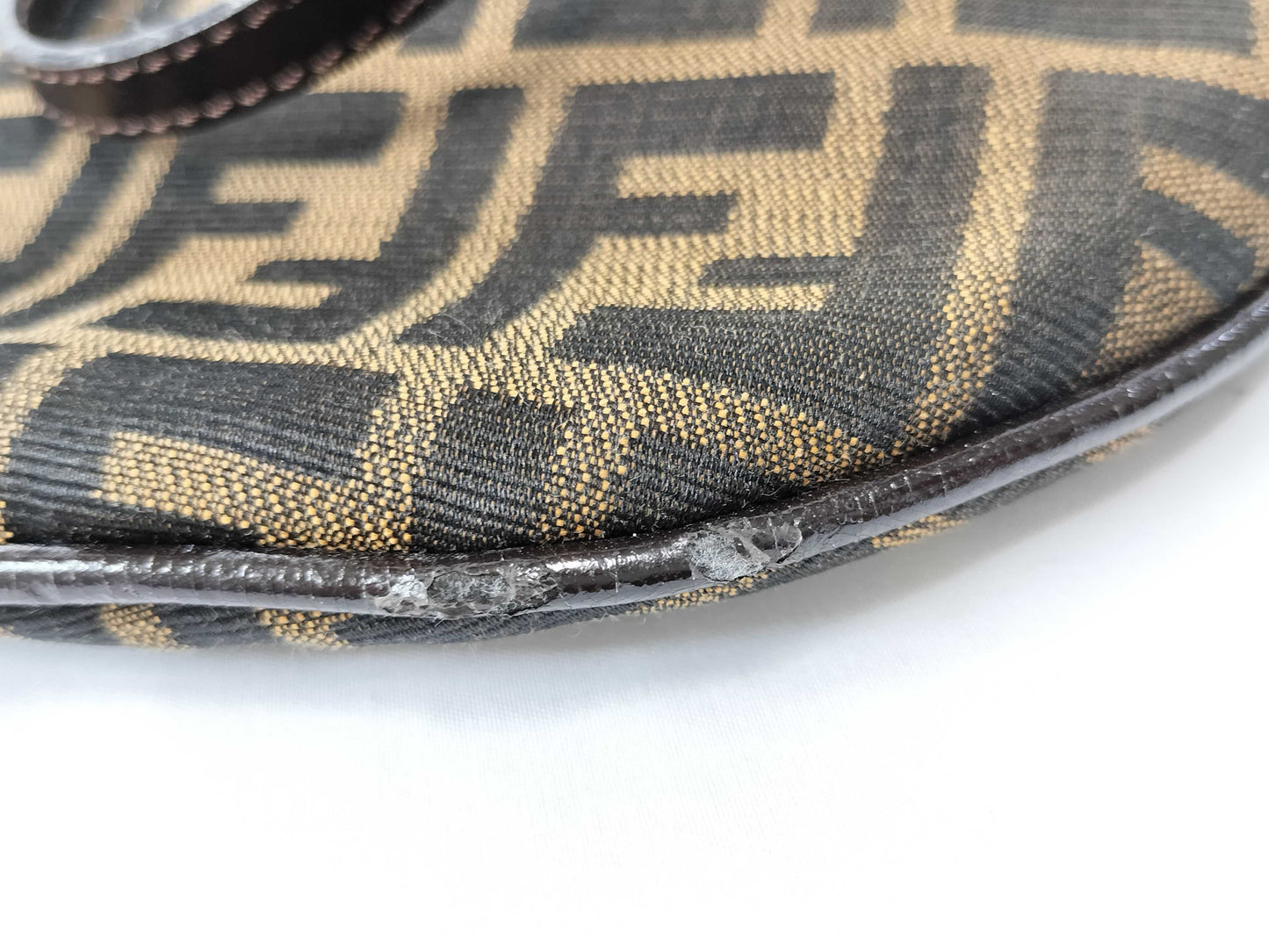 FENDI Zucca Mamma Half Moon Tote Handbag