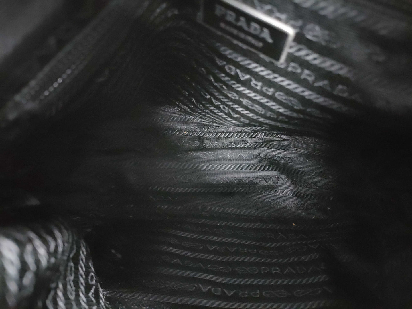 PRADA nylon shoulder bag, black