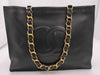 CHANEL 3723063 Lambskin Large Coco Mark Chain Shoulder Tote Bag