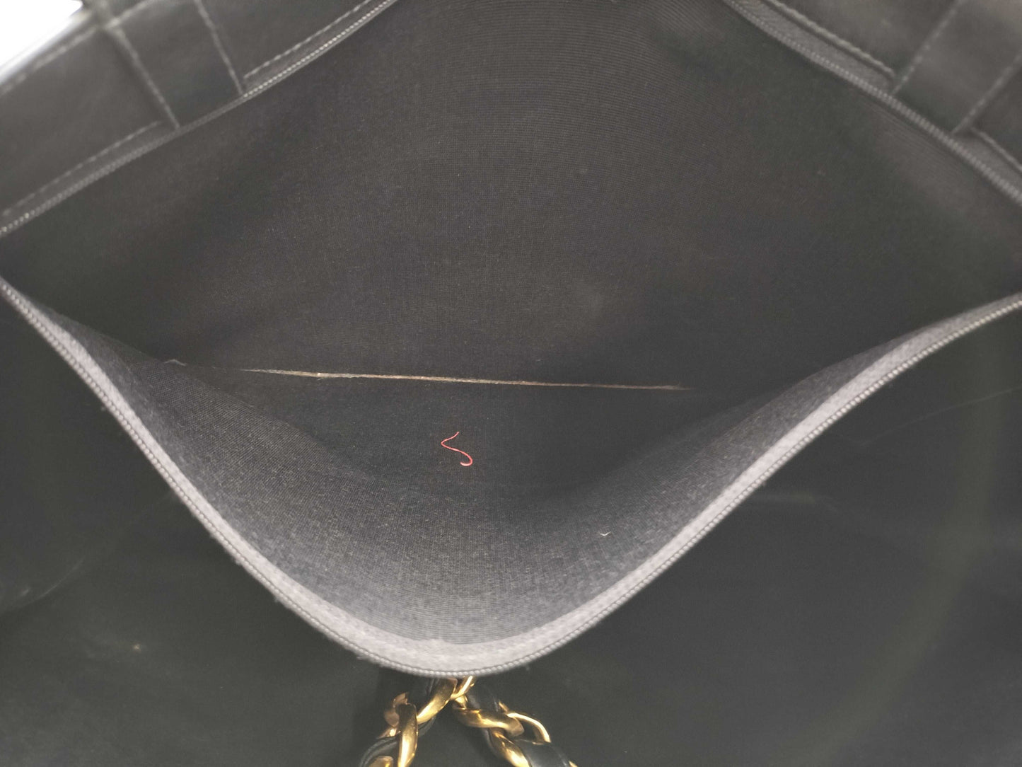 CHANEL 3723063 Lambskin Large Coco Mark Chain Shoulder Tote Bag