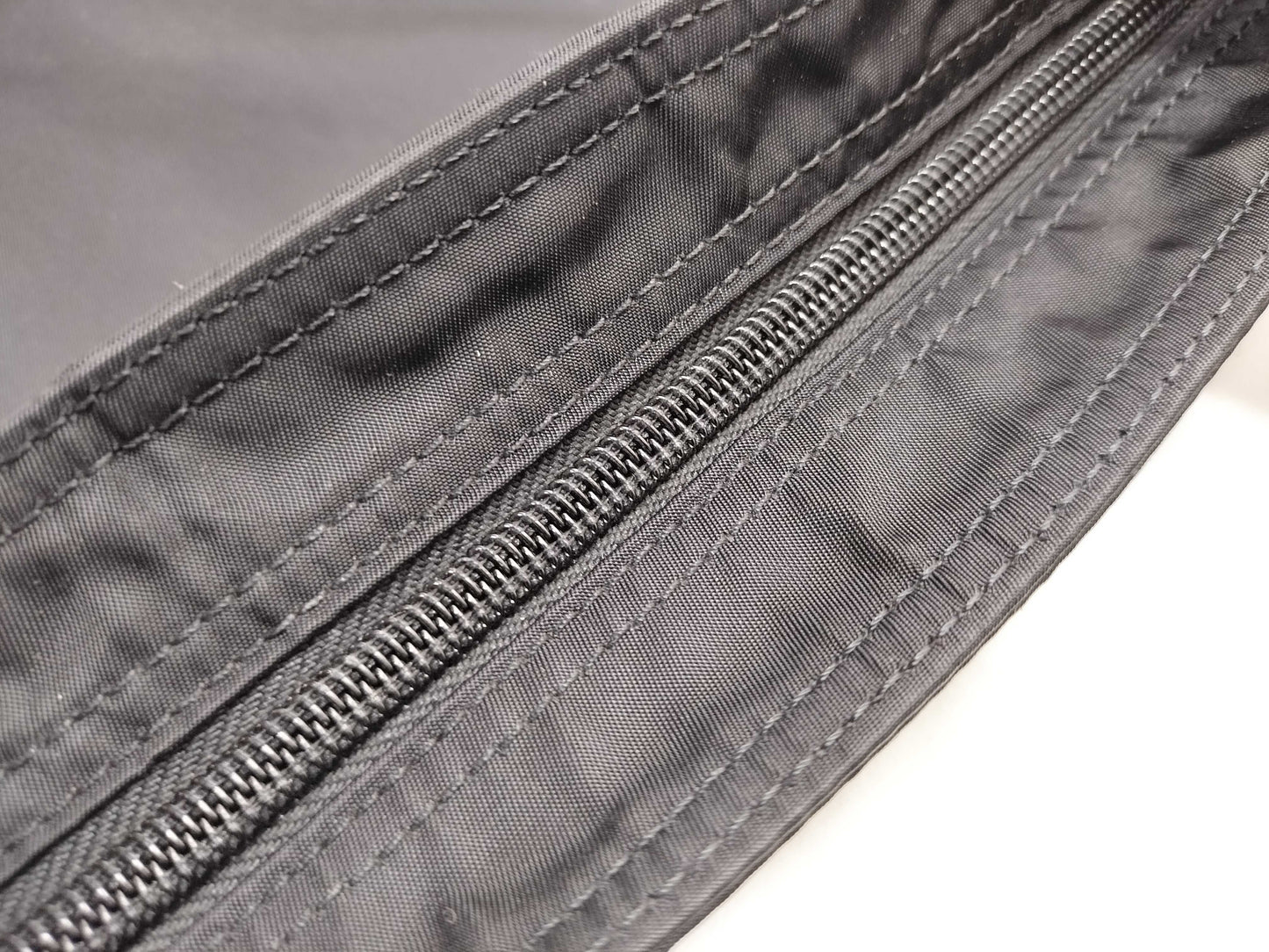 PRADA Nylon Triangle Logo Plate Shoulder Bag