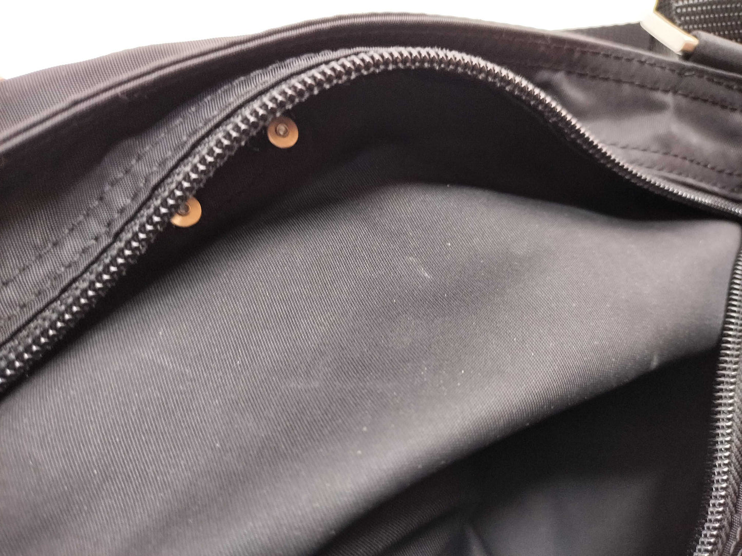 PRADA Nylon Triangle Logo Plate Shoulder Bag