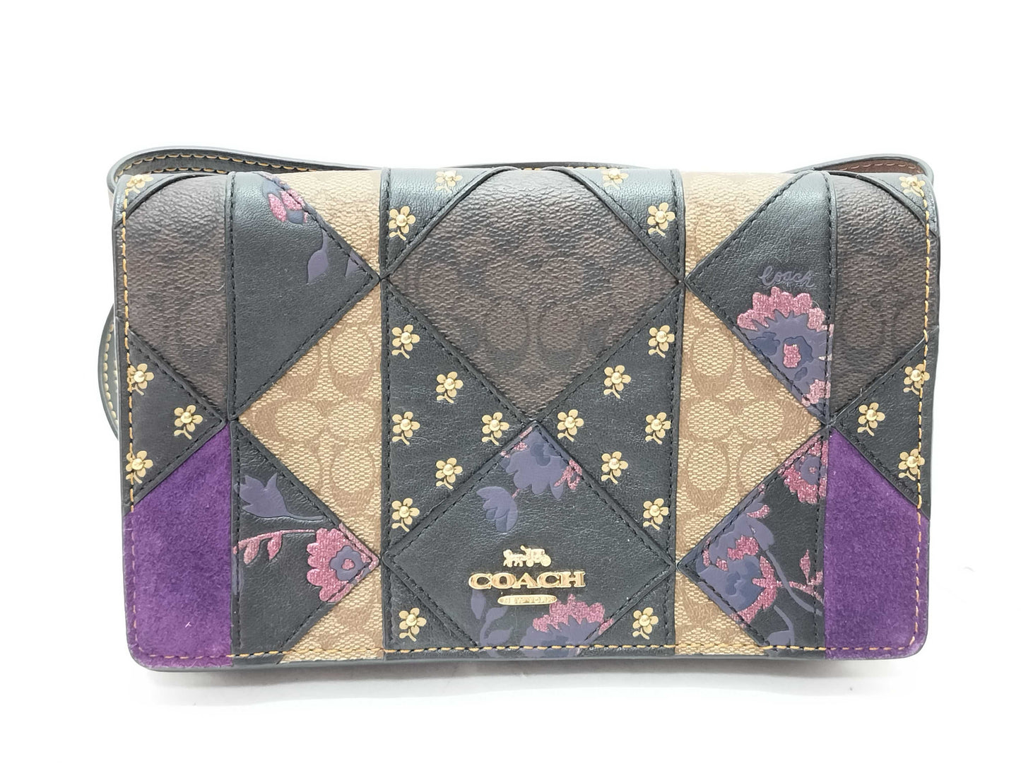 COACH Signature Shoulder Wallet Leather Shoulder Bag
