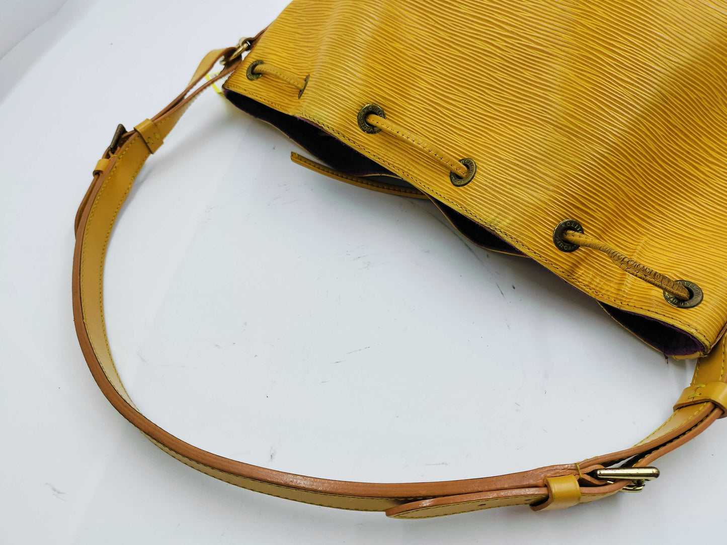 LOUIS VUITTON Epi Petit Noe Yellow Handbag