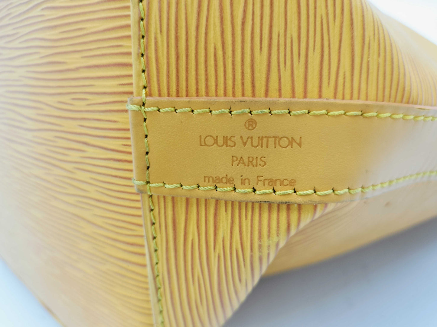 LOUIS VUITTON Epi Petit Noe Yellow Handbag