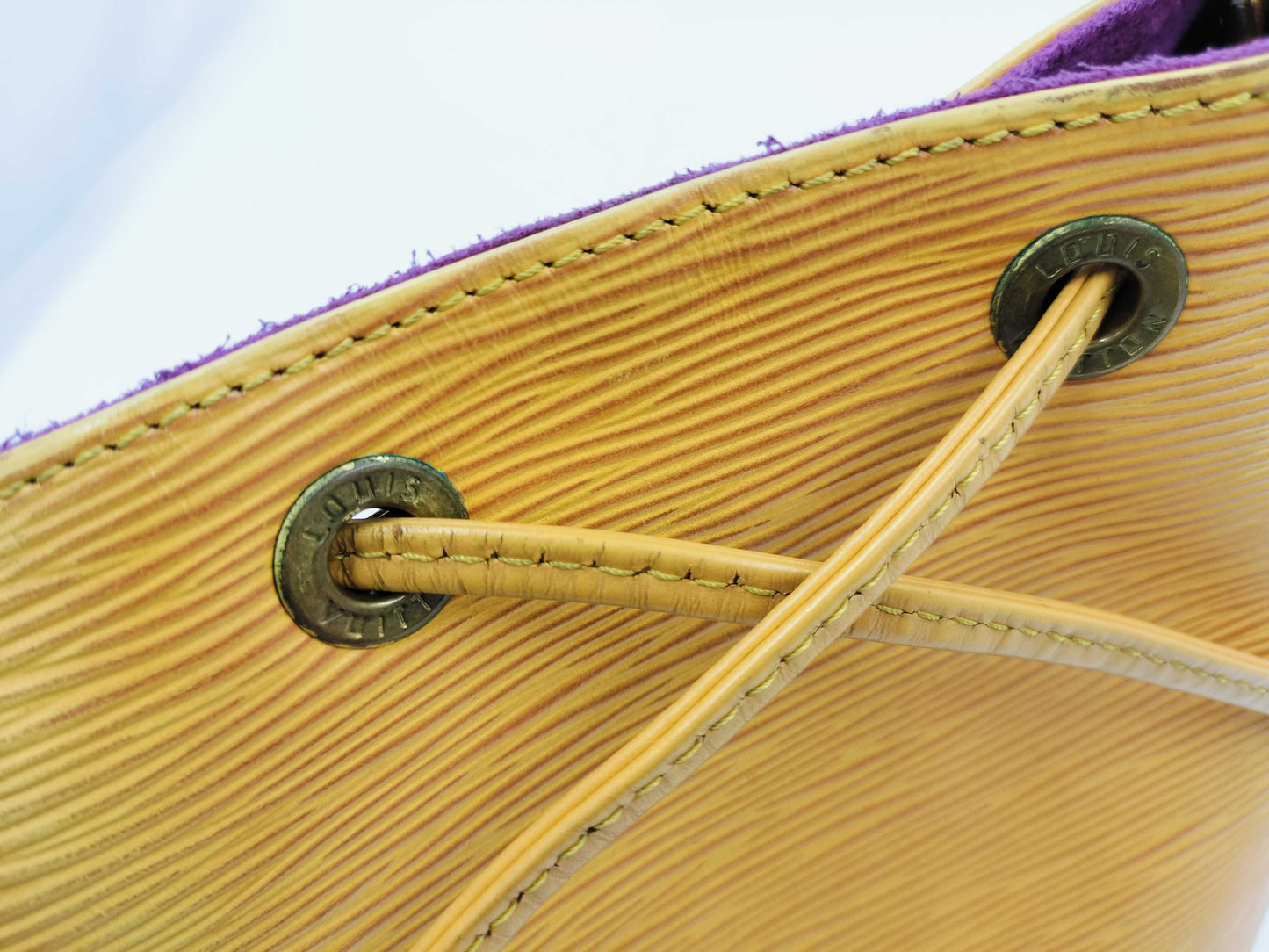 LOUIS VUITTON Epi Petit Noe Yellow Handbag