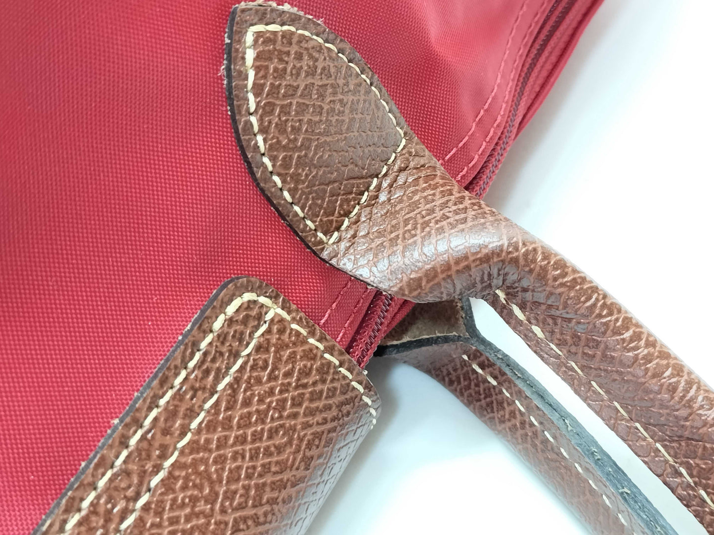 LONG CHAMP Pliage M Red Tote Bag